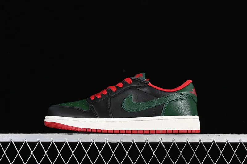 All categories Air Jordan Jordan series basketball shoes Air Jordan 1 Low Z version Air Jordan 1 Low AJ1 Joe 1 black and green color low-top cultural casual sneakers CZ0775-036